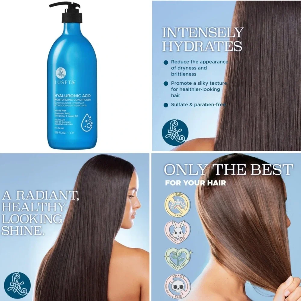 LUSETA‎ HYALURONIC ACID MOISTURIZING CONDITIONER Shea Argan for Dry Hair